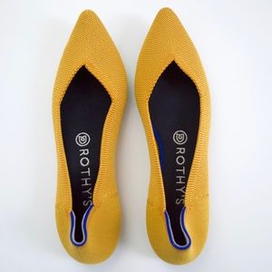 Rothy's Flax Marigold The Point Flats Size 9